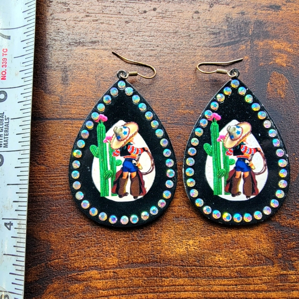 Cowgirl & Cactus Earrings